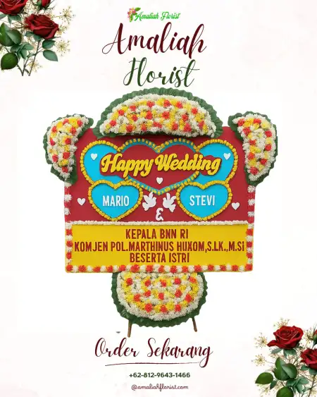 Papan Bunga Pernikahan Trahan